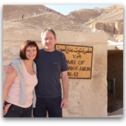 Barbara and Colin at Tutankhamun's Tomb, the Valley Of The Kings