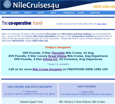 Nile Cruise Bargains