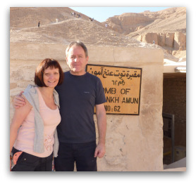 Barbara and Colin at Tutankhamun's Tomb, the Valley Of The 