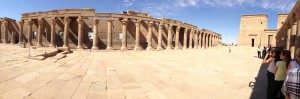 Panoramic shot of the approach to Kom Ombo Temple