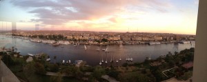 Aswan from the Panorama Bar of the Movenpick Aswan Hotel