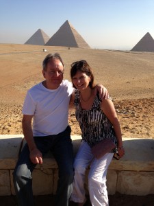 Barbara and I at the Pyramids, November 2012