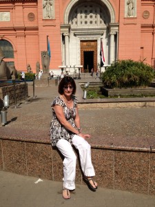 Barbara at the Egyptian Museum Cairo.