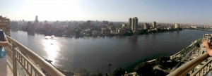 Panoramic view of the Nile from the Conrad Hotel. Nov 2012.